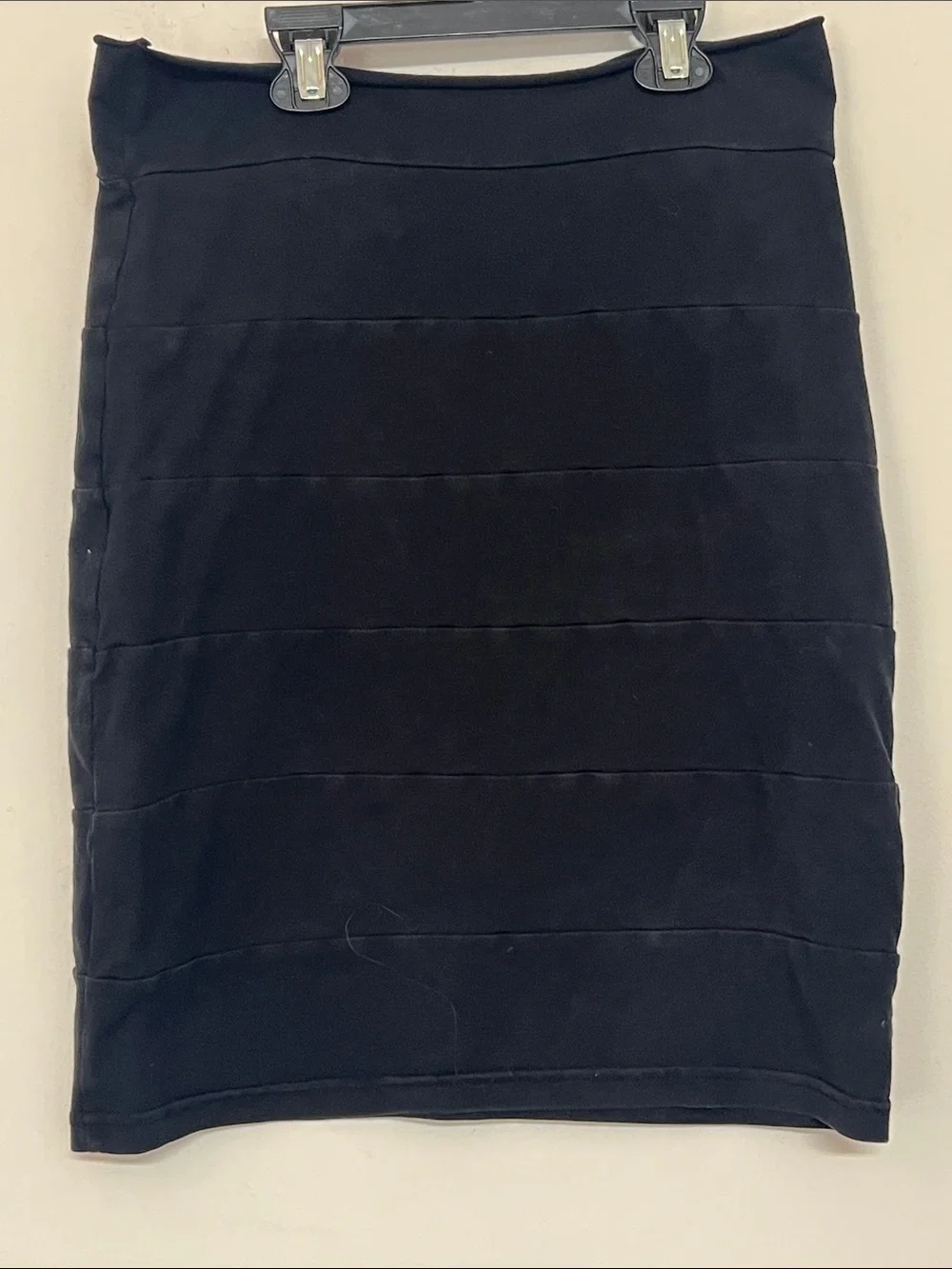 🌞 H&M Black Jersey Lightweight Bandage stretchy Bodycon Mini Skirt women size M